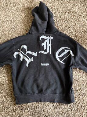 Civil Regime black ash style zip up hoodie